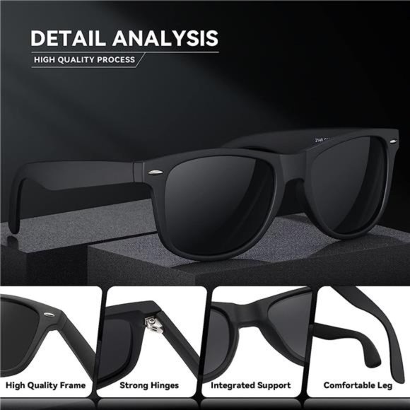 4 Pack Polarized Sunglasses Womens Men Fashion UV Blocking UV400 Protection - Picture 4 of 6